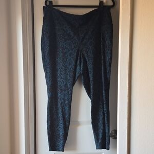 Blue and Black Patterned Pants